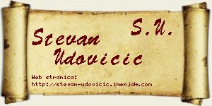 Stevan Udovičić vizit kartica